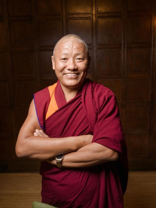 Geshe Khenrap Chaeden is the lead monk on the sacred arts tour from Drapung Gomang Monastery in Karnataka, India. 