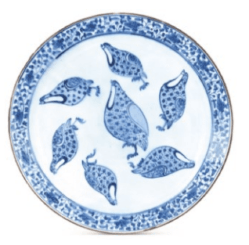 Dish with Quails, Iran, late 17th-early 18th century, Ashmolean Museum, Oxford, gift of Gerald Reitlinger, 1978.