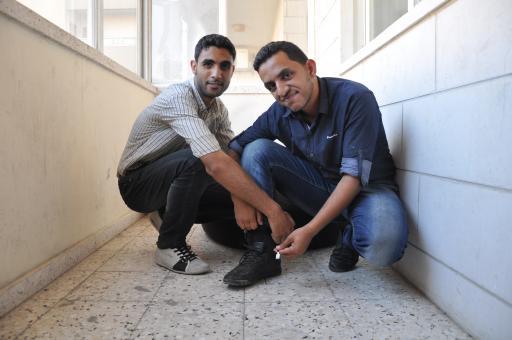 Omar Badawi and Sameer Al NuNu, 22, creators of Walk and Charge.