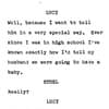 Script for 'Lucy is Enciente'