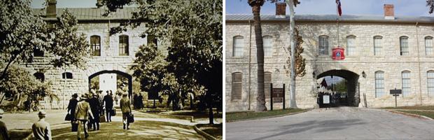 The Quadrangle at Fort Sam Houston --- then and now.