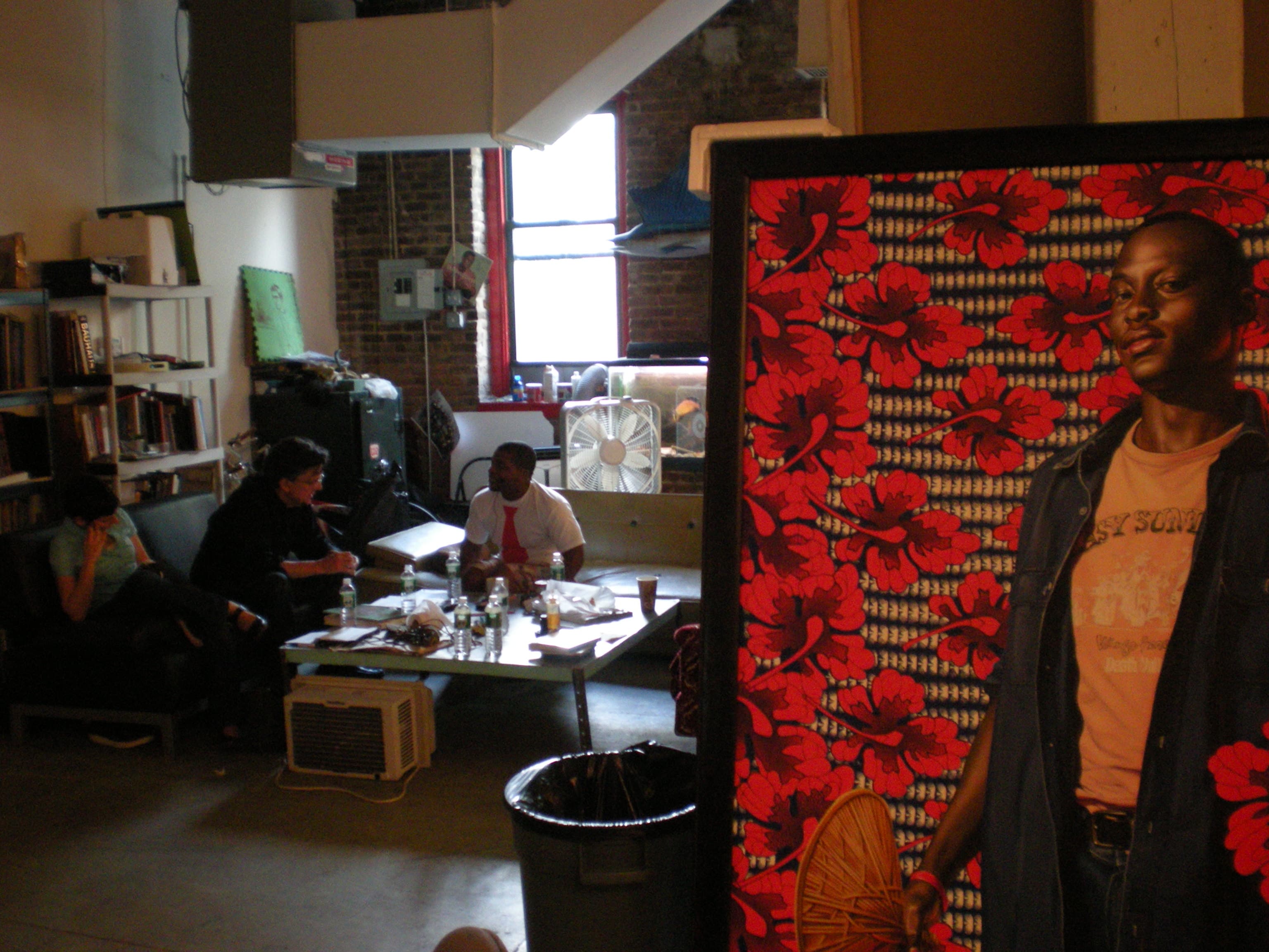 Kurt and Kehinde in the artist