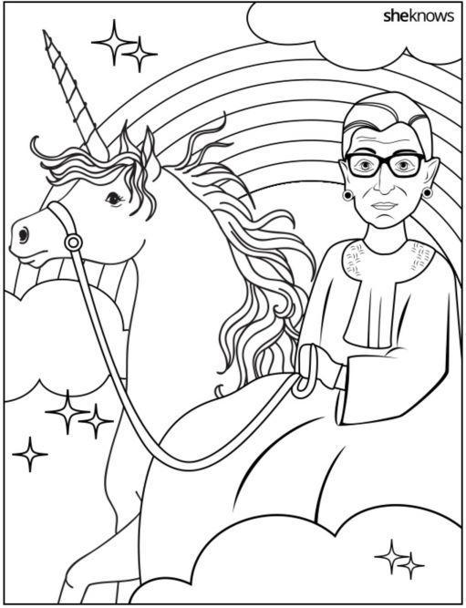 RBG rides a unicorn 