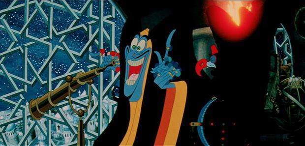 Grand Vizier Zigzag, voiced by Vincent Price, resembles the villain Jafar from 'Aladdin.'