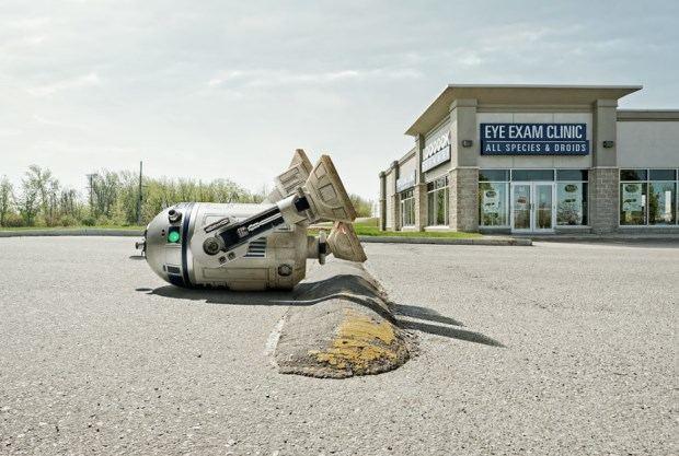 Even R2-D2 has trouble parking