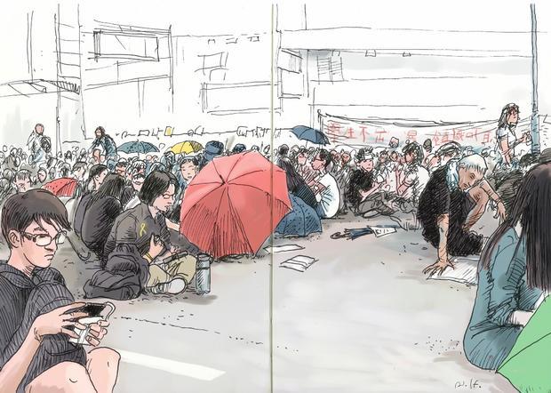 Illustrating protests in Hong Kong