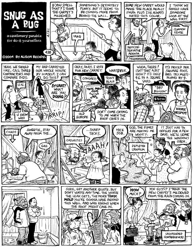 A panel from Dykes to Watch Out For, the comic strip Bechdel wrote for 25 years. 