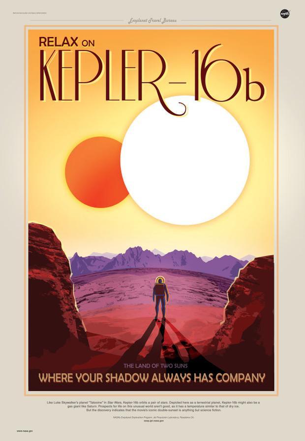 A poster for exoplanet Kepler-16b