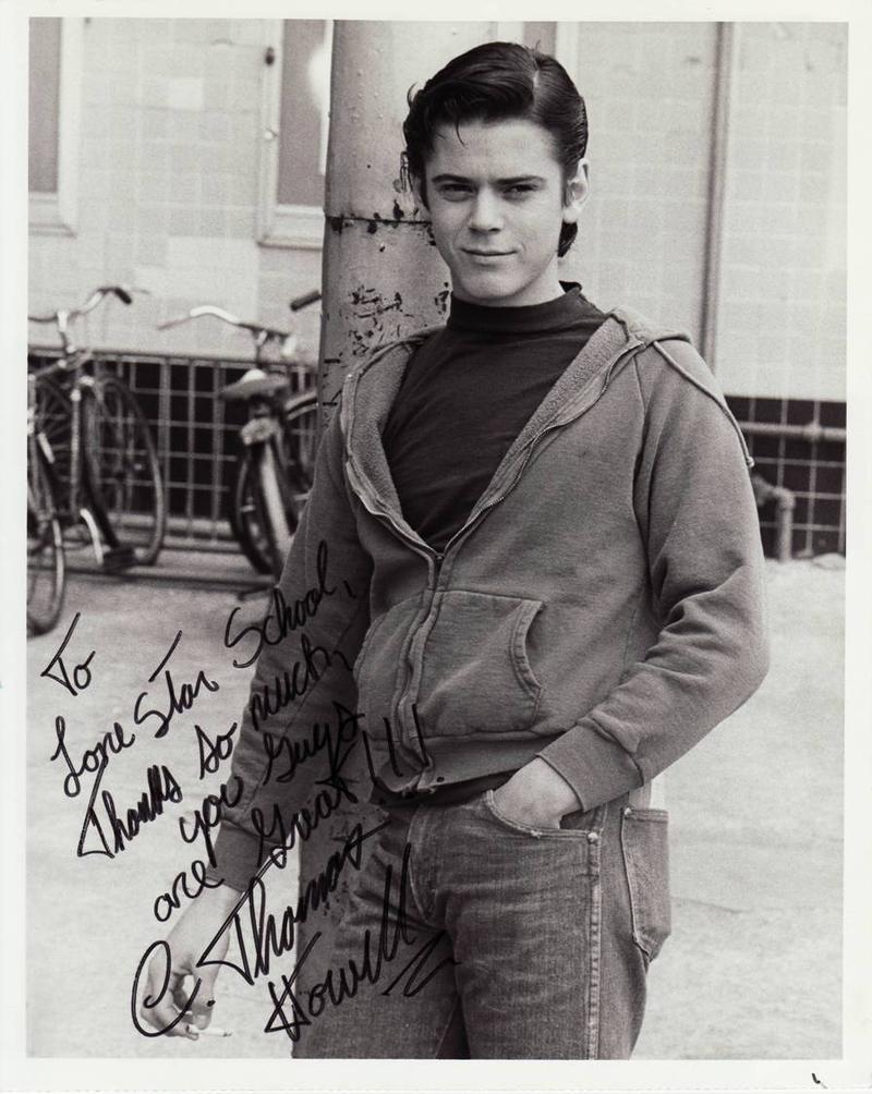C. Thomas Howell's autographed photograph for Lone Star Junior High School