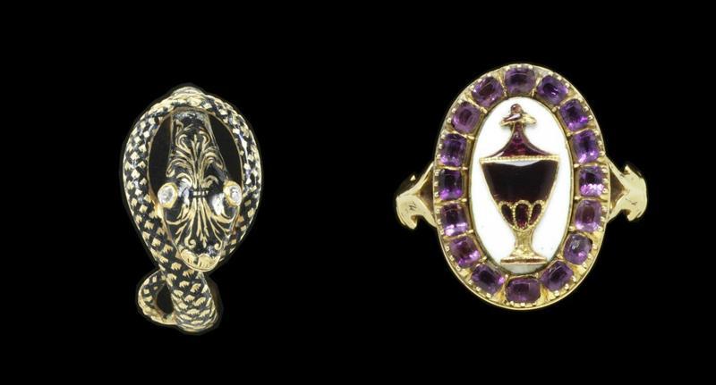 Two more elaborate examples of mourning rings