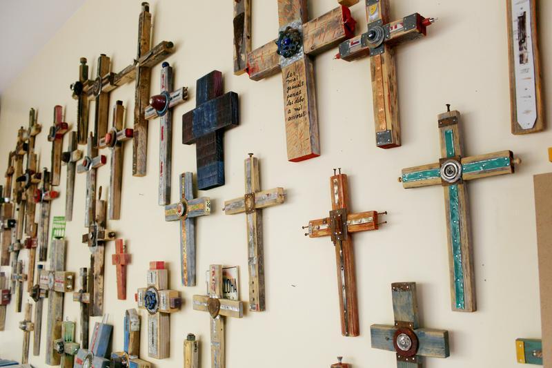 Crosses constructed by Alvaro Enciso.