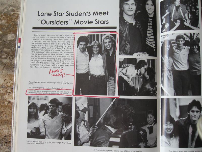 A spread from Bishop's 1983 yearbook featured photos from the movie premiere