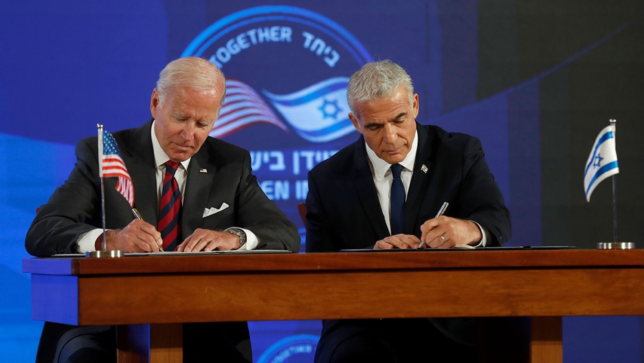 ABD ve İsrail, Biden'ın ziyareti sırasında İran'ın nükleer programına ilişkin ortak deklarasyon imzaladılar.